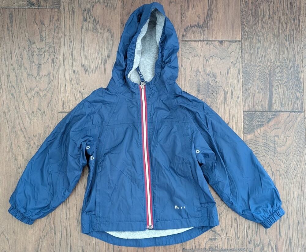 L.L. Bean Blue Fleece Lined Hooded Jacket
